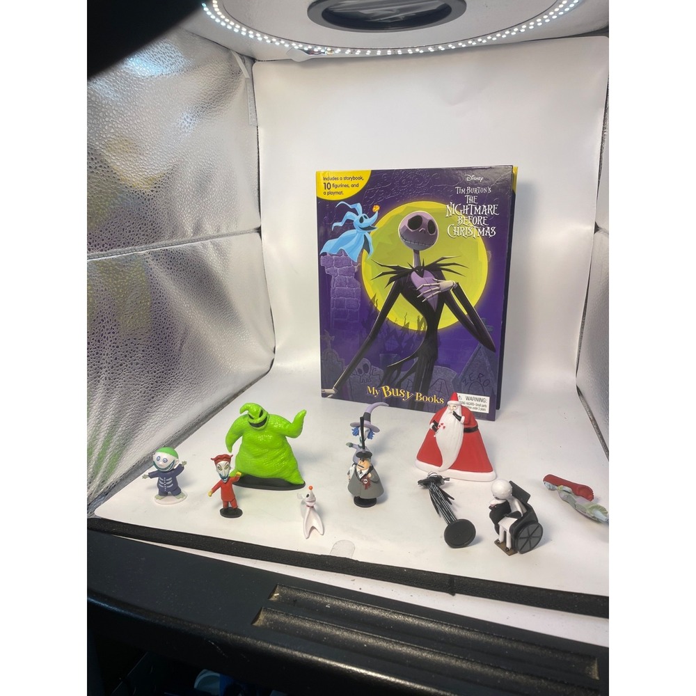 Disney Nightmare Before Christmas My Busy Books -10 figurines & Playmat New